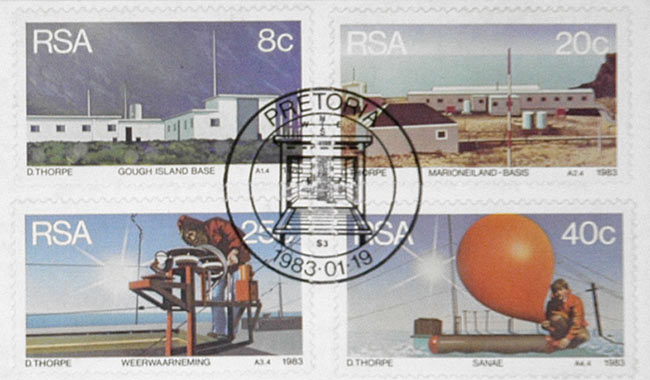 Stamp design and illustrations South Africa - Gouache and airbrush