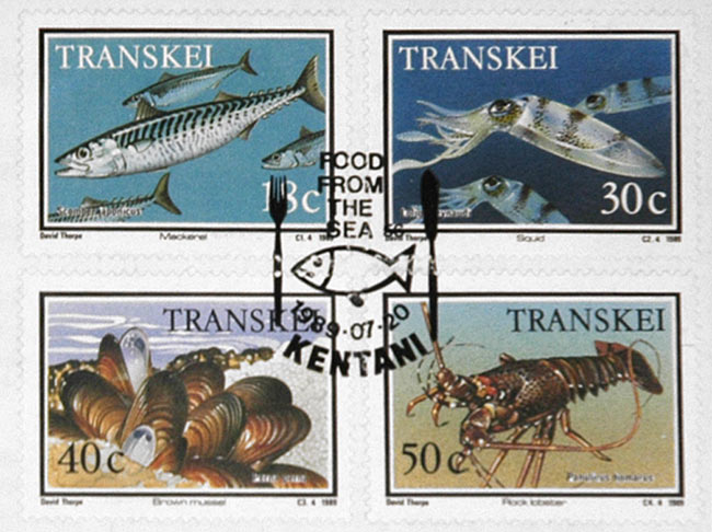 Stamp design and illustrations Transkei - Gouache and airbrush